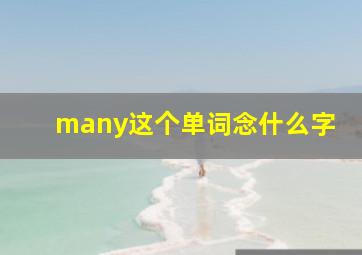 many这个单词念什么字