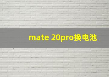 mate 20pro换电池