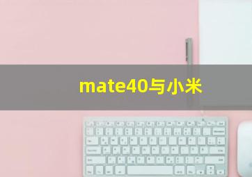 mate40与小米