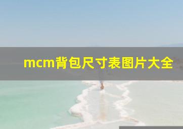 mcm背包尺寸表图片大全