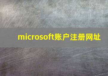 microsoft账户注册网址