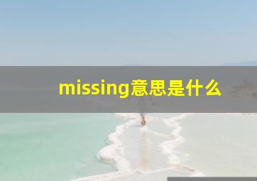 missing意思是什么