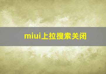 miui上拉搜索关闭