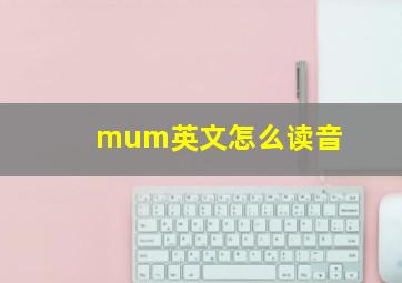 mum英文怎么读音