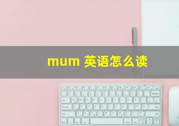 mum 英语怎么读