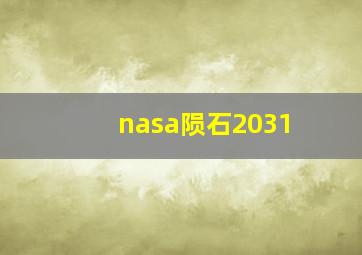 nasa陨石2031