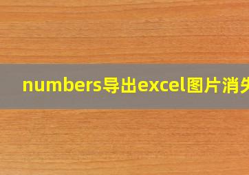 numbers导出excel图片消失了