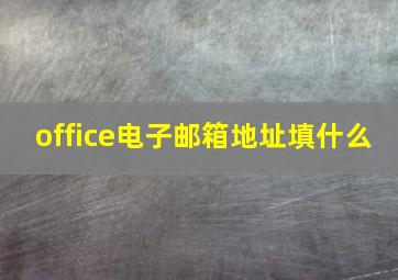 office电子邮箱地址填什么