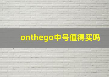 onthego中号值得买吗