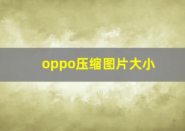 oppo压缩图片大小