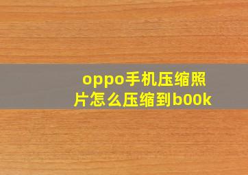 oppo手机压缩照片怎么压缩到b00k