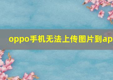 oppo手机无法上传图片到app