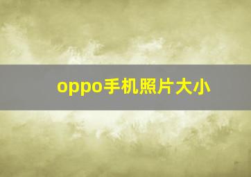 oppo手机照片大小