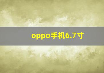 oppo手机6.7寸