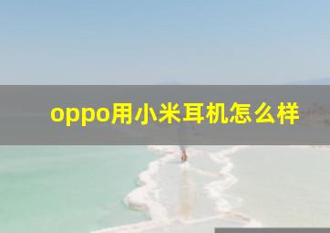 oppo用小米耳机怎么样