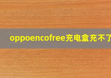 oppoencofree充电盒充不了电