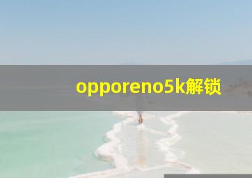 opporeno5k解锁