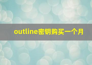 outline密钥购买一个月