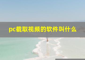 pc截取视频的软件叫什么