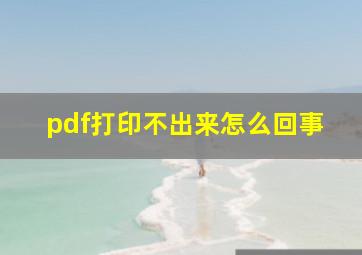 pdf打印不出来怎么回事