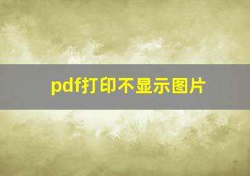 pdf打印不显示图片