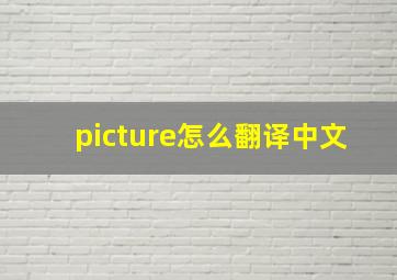 picture怎么翻译中文