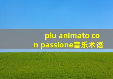 piu animato con passione音乐术语