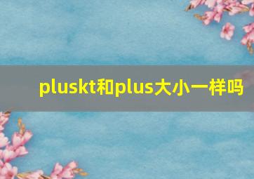 pluskt和plus大小一样吗