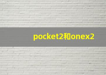 pocket2和onex2