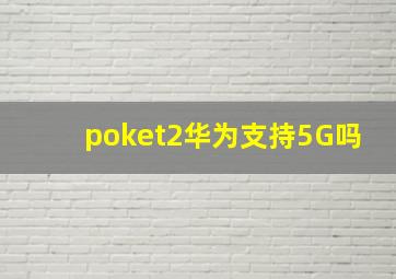 poket2华为支持5G吗