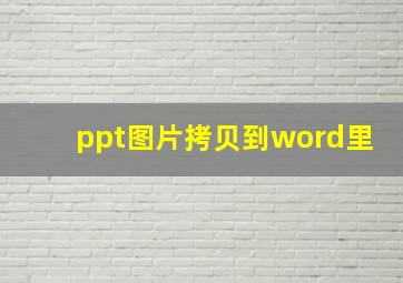 ppt图片拷贝到word里