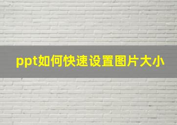 ppt如何快速设置图片大小