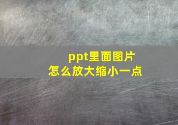 ppt里面图片怎么放大缩小一点