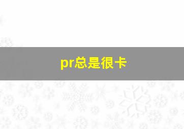 pr总是很卡