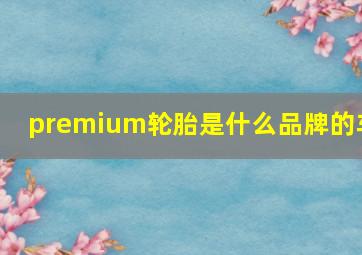 premium轮胎是什么品牌的车