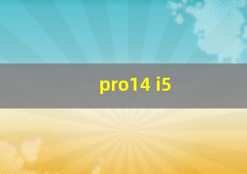 pro14 i5