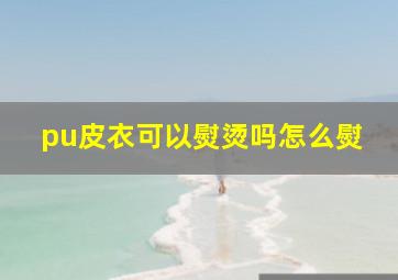 pu皮衣可以熨烫吗怎么熨