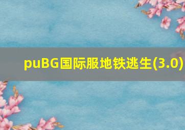 puBG国际服地铁逃生(3.0)