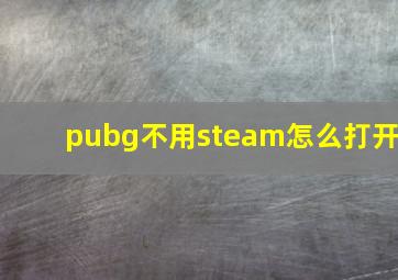 pubg不用steam怎么打开