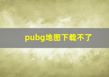 pubg地图下载不了