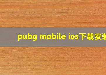 pubg mobile ios下载安装