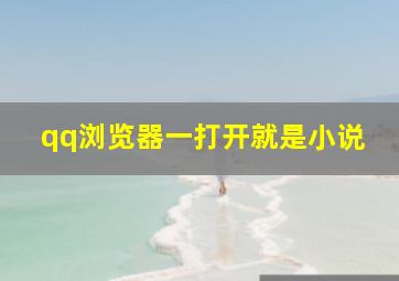 qq浏览器一打开就是小说