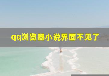 qq浏览器小说界面不见了