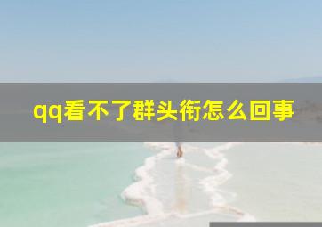 qq看不了群头衔怎么回事