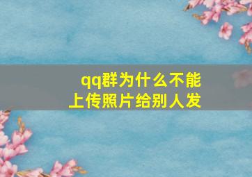 qq群为什么不能上传照片给别人发