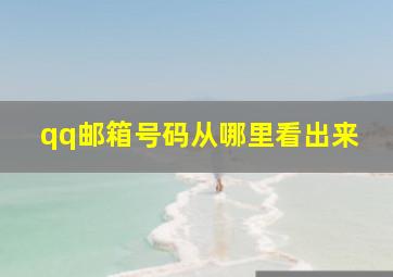 qq邮箱号码从哪里看出来