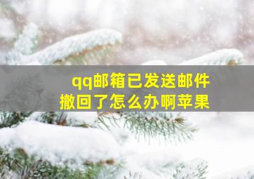 qq邮箱已发送邮件撤回了怎么办啊苹果