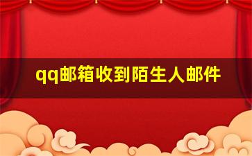 qq邮箱收到陌生人邮件