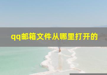 qq邮箱文件从哪里打开的