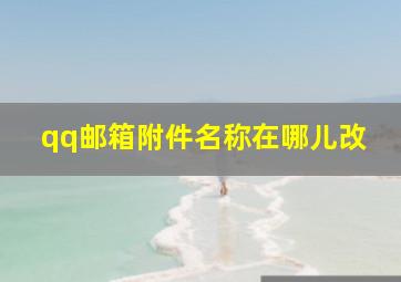 qq邮箱附件名称在哪儿改